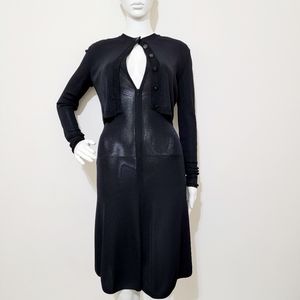 90s Gianni Versace Black 2-Piece Dress And Sweater Set